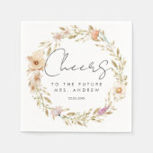 応援、未来のミセスに！ぼほ花 スタンダードカクテルナプキン (正面)