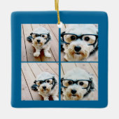 応援!独自のInstagramホリデーコラージュを作成 セラミックオーナメント (正面)