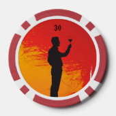 応援（男性） ポーカーチップ (裏面)