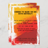 応援（男性） 招待状 (正面/裏面)