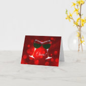 応援! 空白のなワインのメッセージカード カード (黄色い花)