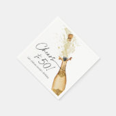 応援~第50誕生日パーソナライズされた紙 スタンダードカクテルナプキン (角)