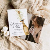 応援~第50誕生日フォト招待状 招待状