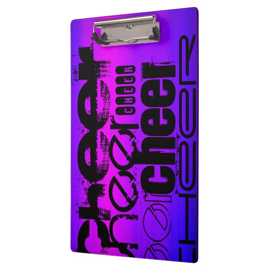 応援;紫鮮やか色ブルーおよびマゼンタ クリップボード (左)