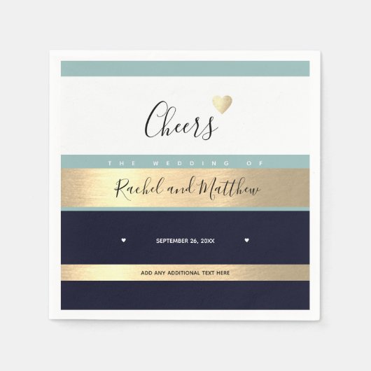 応援!結婚の応援愛するエレガント スタンダードカクテルナプキン (正面)