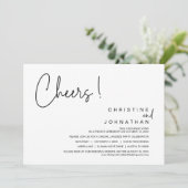 応援、結婚の駆け落ちパーティー、ディナー、踊り 招待状 (スタンド正面)