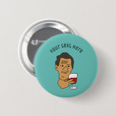 応援 缶バッジ (正面&裏面)