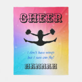 応援「翼はないけど飛べるよ！」 フリースブランケット (正面)