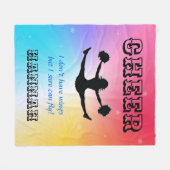 応援「翼はないけど飛べるよ！」 フリースブランケット (正面(横))