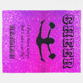 応援「翼はないけど飛べるよ!」 フリースブランケット (正面(横))