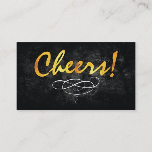 応援 |金ゴールド 名刺 (正面)