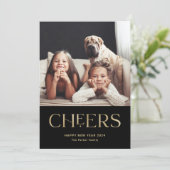 応援 |飾り文字ハッピーニューイヤー2枚写真 シーズンカード (スタンド正面)