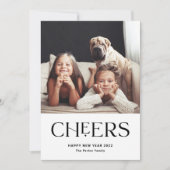 応援 |飾り文字ハッピーニューイヤー2枚写真 シーズンカード (正面)