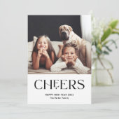 応援 |飾り文字ハッピーニューイヤー2枚写真 シーズンカード (スタンド正面)