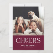 応援 |飾り文字ハッピーニューイヤー2枚写真 シーズンカード (正面)
