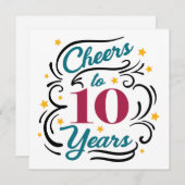 応援～10年 ノートカード (正面/裏面)