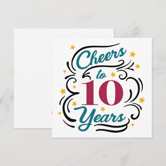 応援～10年 ノートカード (正面/裏面)