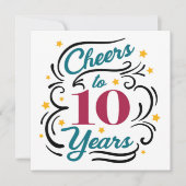 応援～10年 ノートカード (正面)