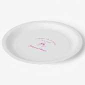 応援～19年ピンク19誕生日 カスタム ペーパープレート (アングル)