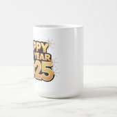 応援～2025 | ハッピーニューイヤー2025マグカップ コーヒーマグカップ (中央)