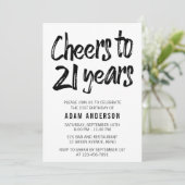 応援- 21年の白黒21歳の誕生日 招待状 (スタンド正面)