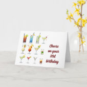 応援**21歳** カード (黄色い花)