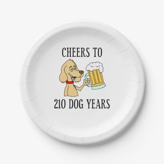 応援~210犬年30歳誕生日紙プレート ペーパープレート (正面)