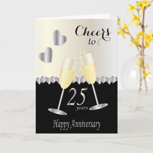 応援~25周年 | DIY文字 カード (黄色い花)