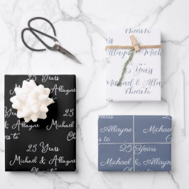 応援~25年黒白25周年記念 ラッピングペーパーシート