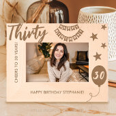 応援～30年ハッピーバースデー レーザー彫刻フレーム