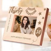 応援～30年ハッピーバースデー レーザー彫刻フレーム