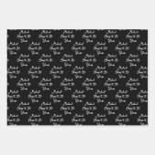 応援~30歳の黒白30歳の誕生日 ラッピングペーパーシート (正面)