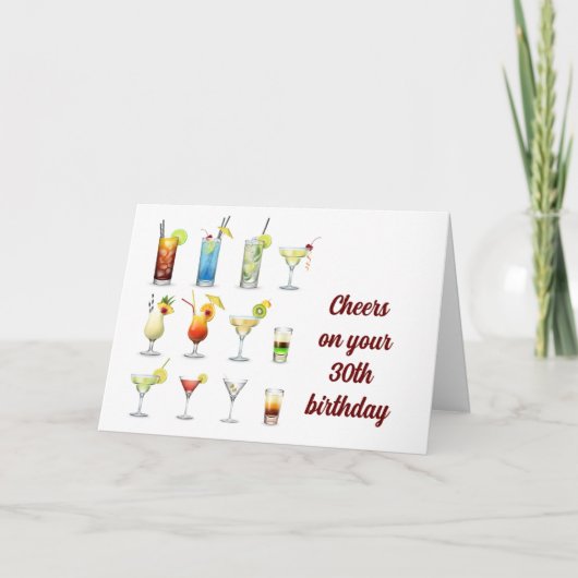 応援**30歳** カード (正面)