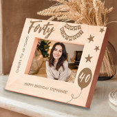 応援~40年ハッピーバースデー レーザー彫刻フレーム