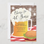 応援～40年誕生日招待状 招待状 (正面)