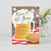 応援～40年誕生日招待状 招待状 (スタンド正面)