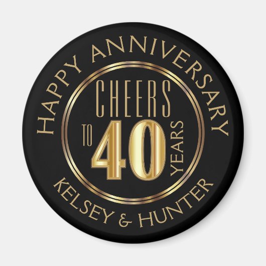 応援~40年 マグネット (正面)