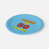 応援～50年のカラフルパーティー ペーパープレート (アングル)