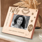 応援~50年ハッピーバースデー レーザー彫刻フレーム