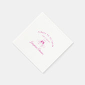 応援～50年ピンク50誕生日 カスタム スタンダードカクテルナプキン (角)