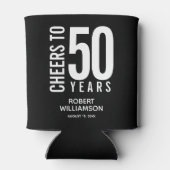 応援～50年ブラック誕生日 缶クーラー (裏面)