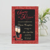 応援~50年レッド誕生日 招待状 (スタンド正面)