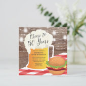 応援～50年誕生日招待状 招待状 (スタンド正面)