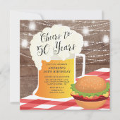 応援～50年誕生日招待状 招待状 (正面)