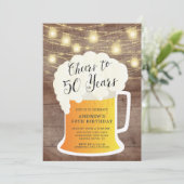 応援～50年誕生日招待状 招待状 (スタンド正面)