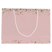 応援~50年金ゴールドグリッター ラージペーパーバッグ (裏面)