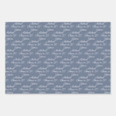 応援~50年黒白50誕生日 ラッピングペーパーシート (正面3)