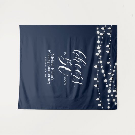 応援~50年 |海軍結婚50周年記念 タペストリー (正面(横))