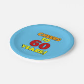 応援～60年のカラフルパーティー ペーパープレート (アングル)