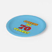 応援～70年のカラフルパーティー ペーパープレート (アングル)